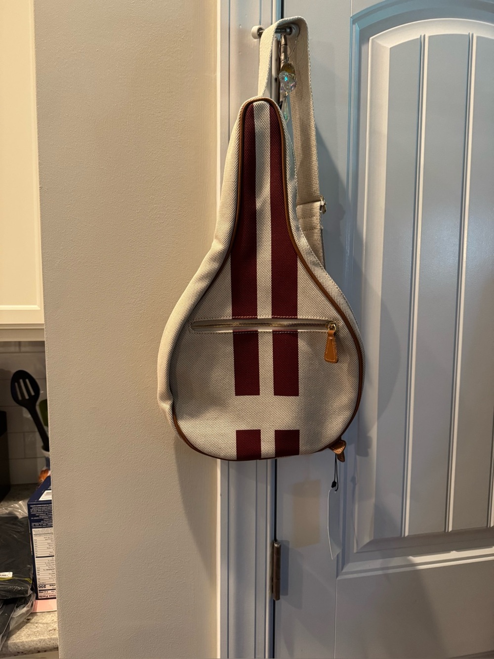 Unisex My Style Bags padel racket holder with Burgundy Stripe -